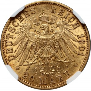 Germany, Anhalt, Friedrich I, 20 Mark 1901 A, Berlin
