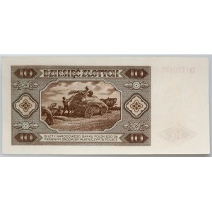 PRL, 10 złotych 1.07.1948, seria D
