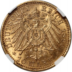 Germany, Anhalt, Friedrich, 10 Mark 1896 A, Berlin