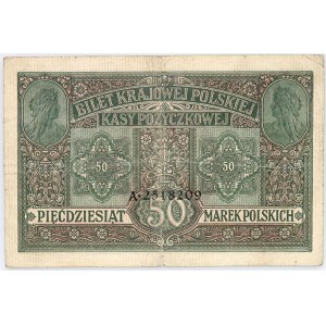 Generalne Gubernatorstwo, 50 marek polskich 9.12.1916, Jenerał, seria A