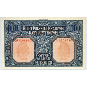 Generalne Gubernatorstwo, 100 marek polskich 9.12.1916, Generał, seria A