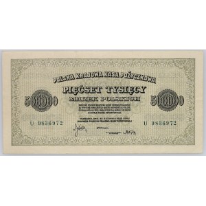II RP, 500000 marek polskich 30.08.1923, seria U