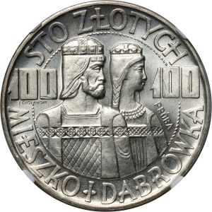 PRL, 100 złotych 1966, Mieszko i Dąbrówka, PRÓBA, srebro
