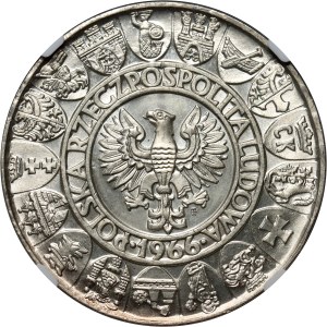PRL, 100 złotych 1966, Mieszko i Dąbrówka, PRÓBA, srebro