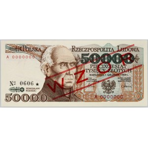 PRL, 50000 złotych 1.12.1989, WZÓR, No. 0606, seria A