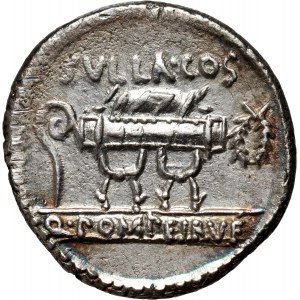 Roman Republic, Q. Pompeius Rufus 55 BC, Denar, Rome