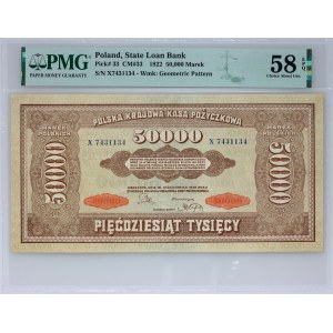 II RP, 50000 Polish marks 10.10.1922, series X