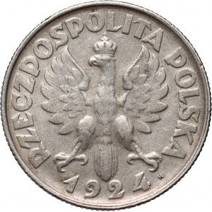 II RP, 2 złote 1924 H, Birmingham, Żniwiarka, rzadkie