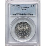 PRL, 5 złotych 1971, Rybak