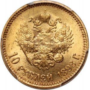 Rosja, Mikołaj II, 10 rubli 1898 (АГ), Petersburg