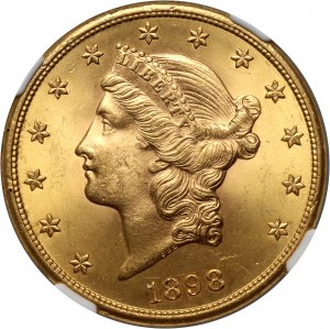 USA, 20 Dollars 1898 S, San Francisco