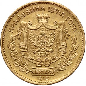 Montenegro, Nicholas I, 20 Perpera 1910, Vienna, 50th Anniversary of Reign