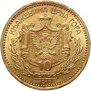 Montenegro, Nicholas I, 10 Perpera 1910, Vienna