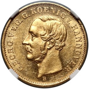 Germany, Hannover, George V, 5 Thaler 1855 B, Hannover