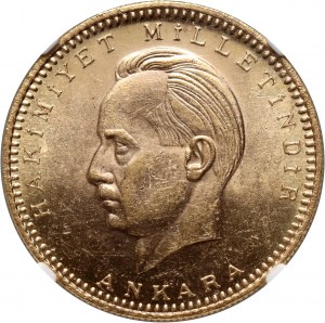 Turkey, İsmet İnönü, 500 Kurush 1923/20 (1943)