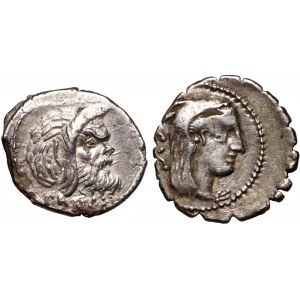 Roman Republic, Lot of 2 Denar, C. Vibius Pansa 48 BC, L. Procilius 80 BC, Rome