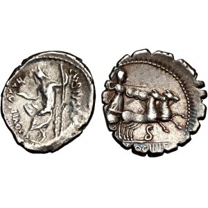 Roman Republic, Lot of 2 Denar, C. Vibius Pansa 48 BC, L. Procilius 80 BC, Rome
