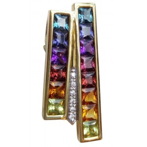 Brooch-pendant with tourmalines