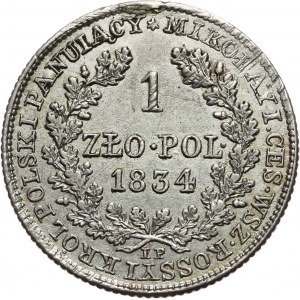 Królestwo Kongresowe, Mikołaj I, 1 złoty 1834 IP, Warszawa