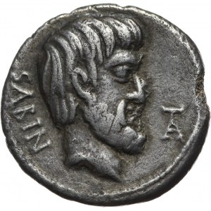 Republika Rzymska, L. Titurius L. f. Sabinus, denar 89 p.n.e., Rzym