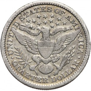 USA, quarter dollar (25 cents) 1896 S, San Francisco