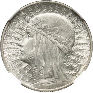 II RP, 5 złotych 1932 bez znaku mennicy, Londyn, głowa kobiety