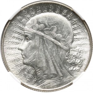 II RP, 5 złotych 1933, Warszawa, głowa kobiety