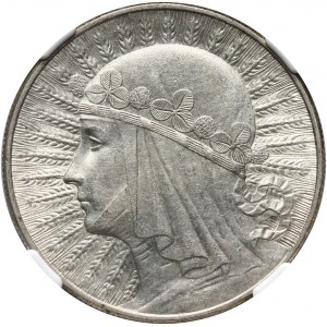 II RP, 10 złotych 1932, Warszawa, głowa kobiety