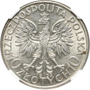 II RP, 10 złotych 1932, Londyn, głowa kobiety