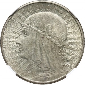 II RP, 10 złotych 1932, Londyn, głowa kobiety