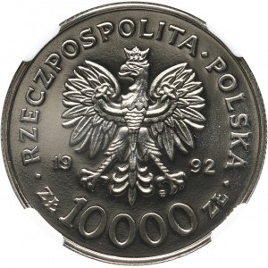 III RP, 10000 złotych 1992, Władysław III Warneńczyk, PRÓBA, nikiel