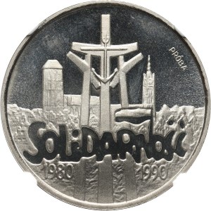 III RP, 200000 złotych 1990, Solidarność, PRÓBA, nikiel