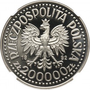 III RP, 200000 złotych 1992, Władysław III Warneńczyk, PRÓBA, nikiel