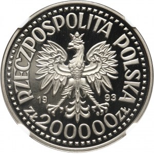 III RP, 200000 złotych 1993, Kazimierz IV Jagiellończyk, PRÓBA, nikiel