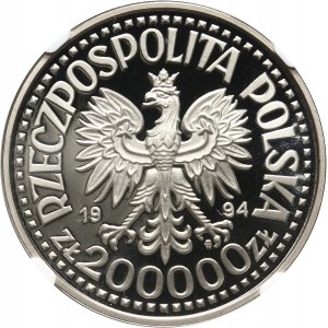 III RP, 200000 złotych 1994, Zygmunt I Stary, PRÓBA, nikiel