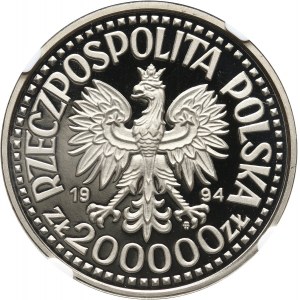 III RP, 200000 złotych 1994, Zygmunt I Stary, PRÓBA, nikiel