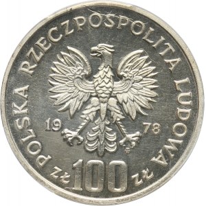 PRL, 100 złotych 1978, Łoś, PRÓBA, srebro