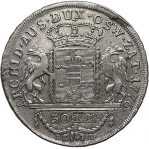 Księstwo Oświęcimsko-Zatorskie, Maria Teresa, 30 krajcarów 1776 IC FA, Wiedeń