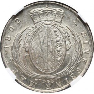 Germany, Saxony, Friedrich August III, Taler 1802 IEC, Dresden