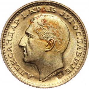 Yugoslavia, Alexander I, ducat 1931, counterstamp - ear of corn