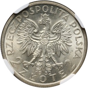 II RP, 2 złote 1932, Warszawa, głowa kobiety