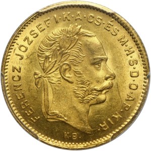 Hungary, Franz Josef I, 4 Forints = 10 Francs 1876 KB, Kremnitz