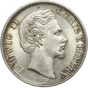 Germany, Bavaria, Ludwig II, 2 Mark 1880 D, Monachium