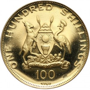 Uganda, 100 szylingów 1969, Paweł VI