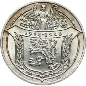 Czechosłowacja, 1928, srebrny medal z okazji 10-lecia Czechosłowacji