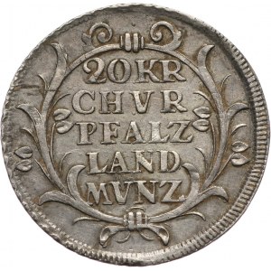 Germany, Pfalz, Karl Philipp, 20 Kreuzer 1736