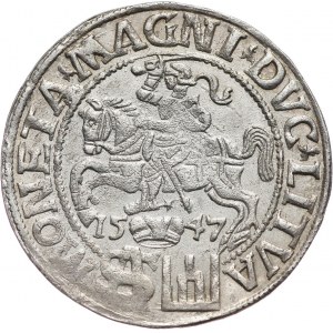 Zygmunt II August, grosz na stopę polską 1547, Wilno