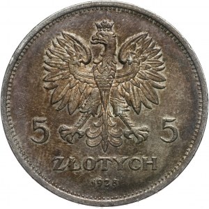 II RP, 5 złotych 1928, Warszawa, Nike