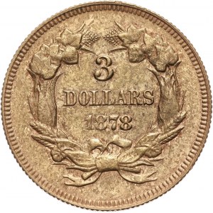 USA, 3 Dollars 1878, Philadelphia