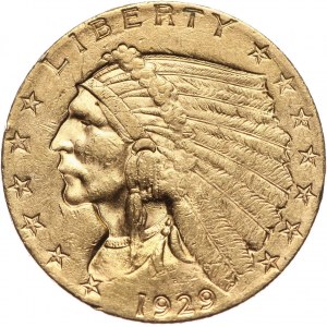 USA, 2 1/2 Dollars 1929, Philadelphia